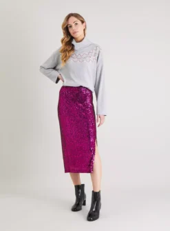 Grey Cowl Neck Zig Zag Embellished Knitlook Top 22 7 Grey Cowl Neck Zig Zag Embellished Knitlook Top 22 -Fit In Dress Sales tuc139849931 Grey R Z002A