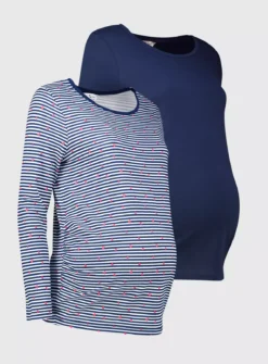 MATERNITY Heart Stripe T-Shirt 2 Pack - 10 -Fit In Dress Sales tuc139920274 Multi20Coloured R Z001A