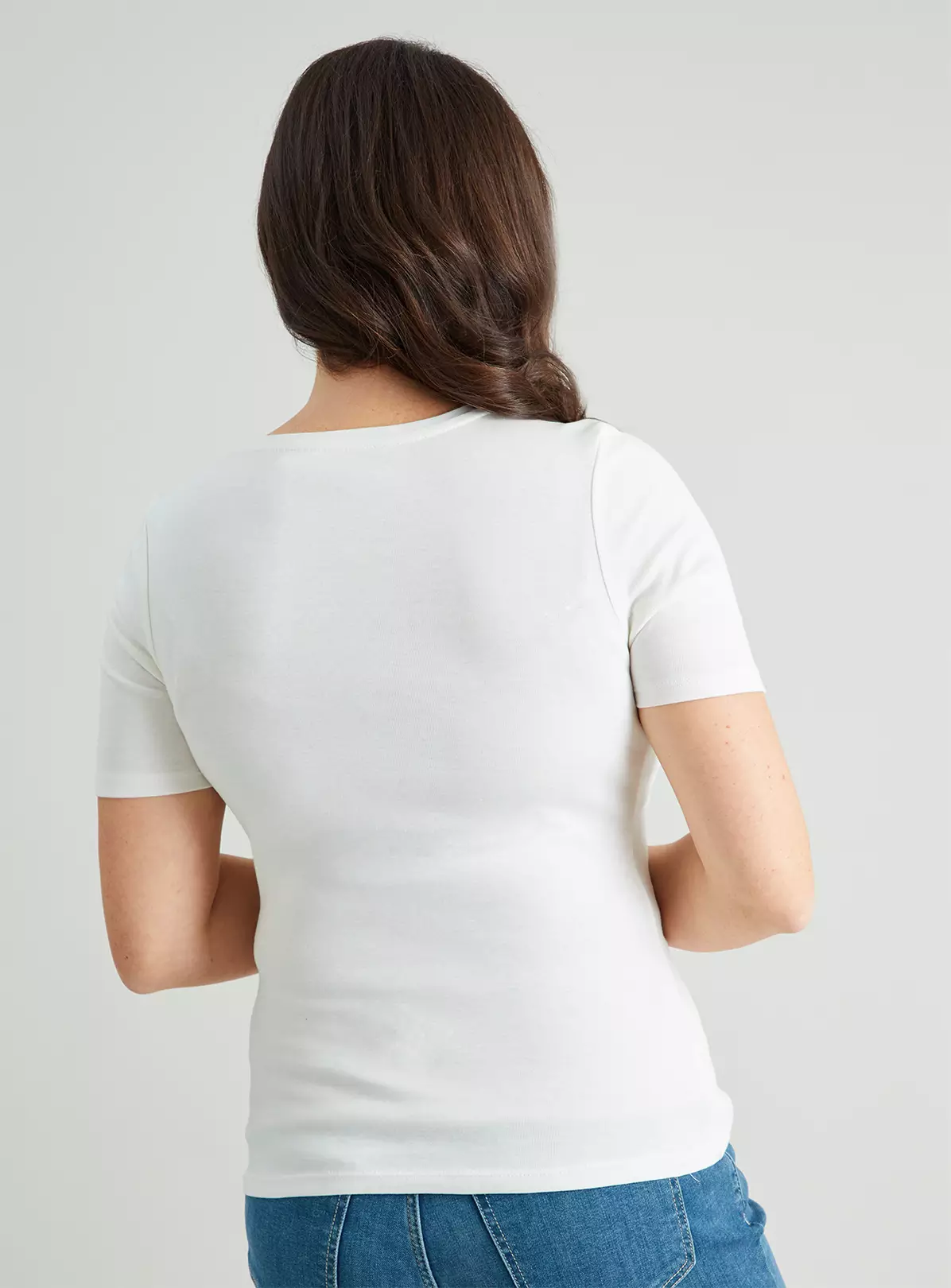 Cream Slim Fit T-Shirt - 24 2 Cream Slim Fit T-Shirt - 24 - Image 2