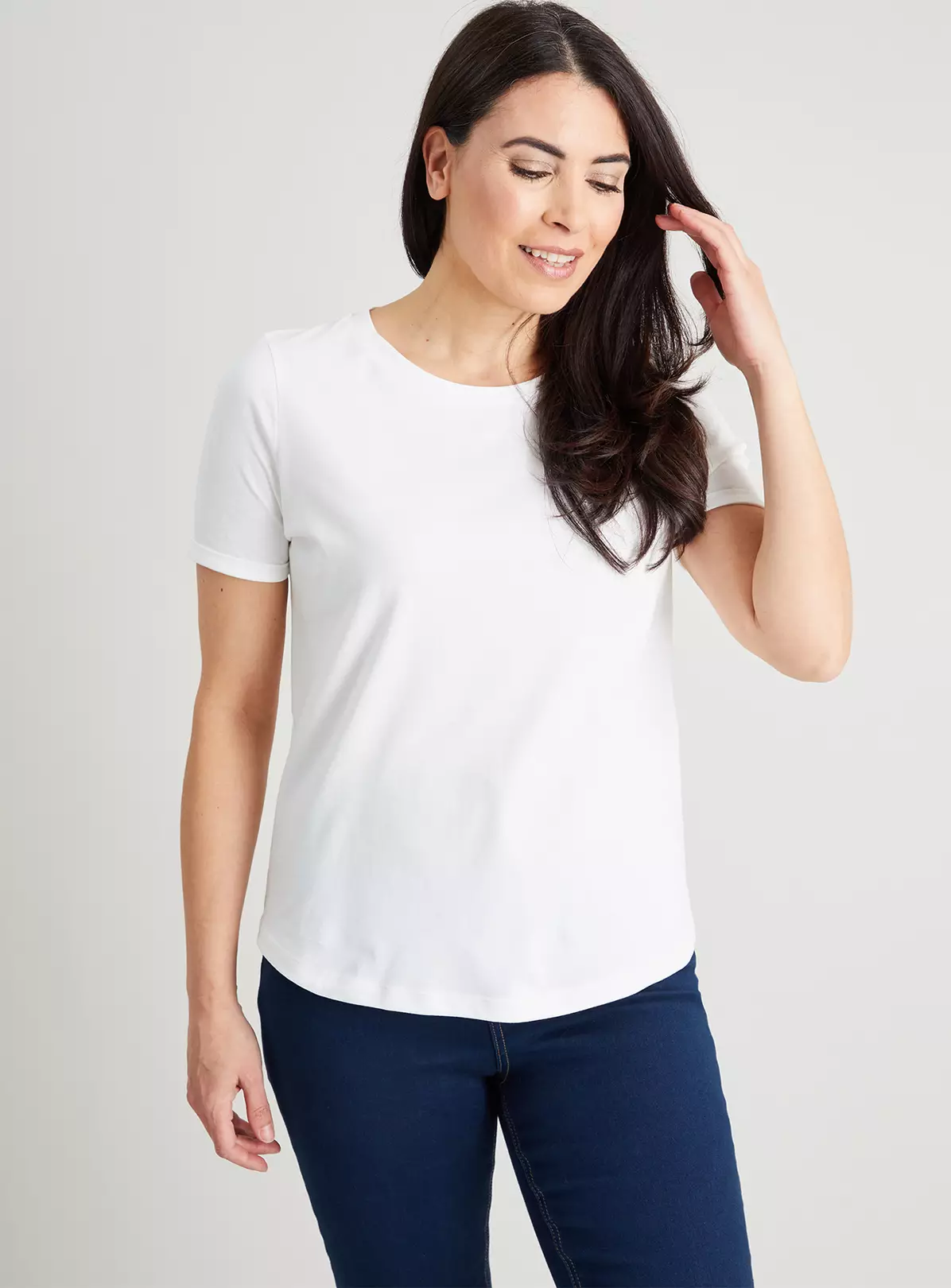 Ivory Regular Fit Crew Neck T-Shirt - 26 2 Ivory Regular Fit Crew Neck T-Shirt - 26 - Image 2