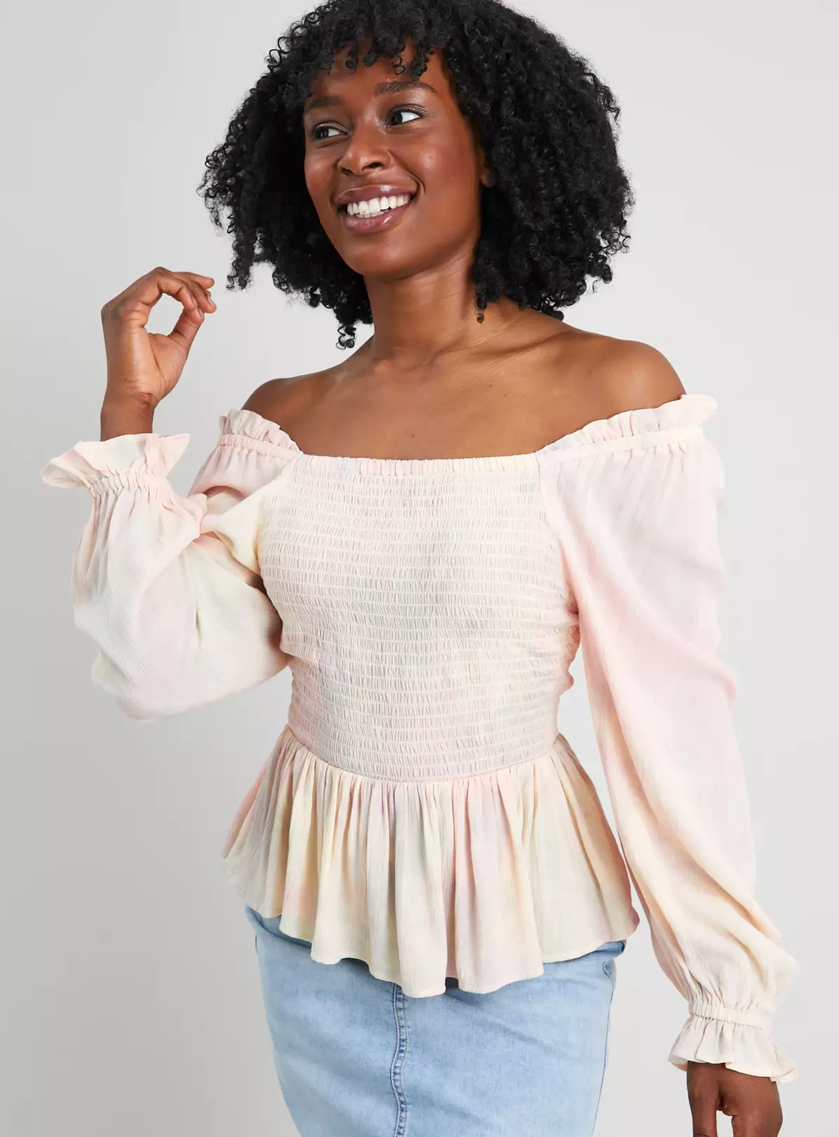 Pink Tie Dye Bardot Top - 16 3 Pink Tie Dye Bardot Top - 16 - Image 3