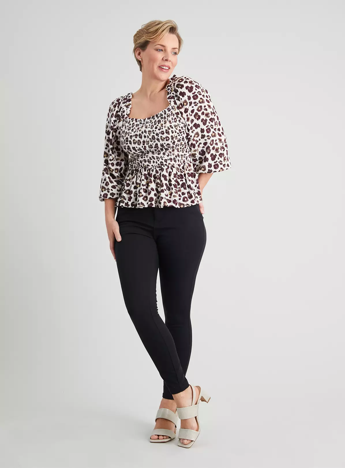 Mono Animal Print Bardot Top - 10 2 Mono Animal Print Bardot Top - 10 - Image 2