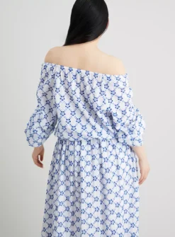 White Broderie Bubble Hem Coord Top - 18 -Fit In Dress Sales tuc140645759 Blue R Z004A