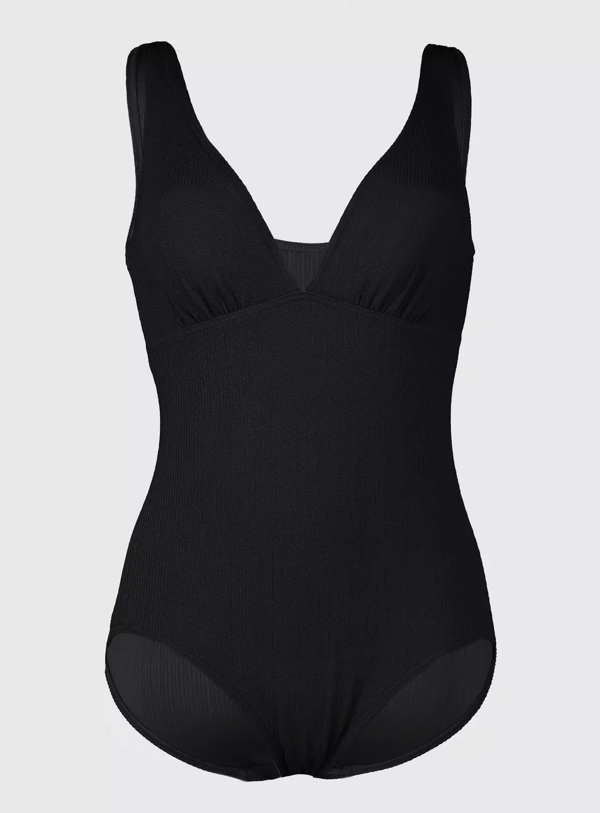 Black Textured Swimsuit With Tummy Control 16 1 Black Textured Swimsuit With Tummy Control 16