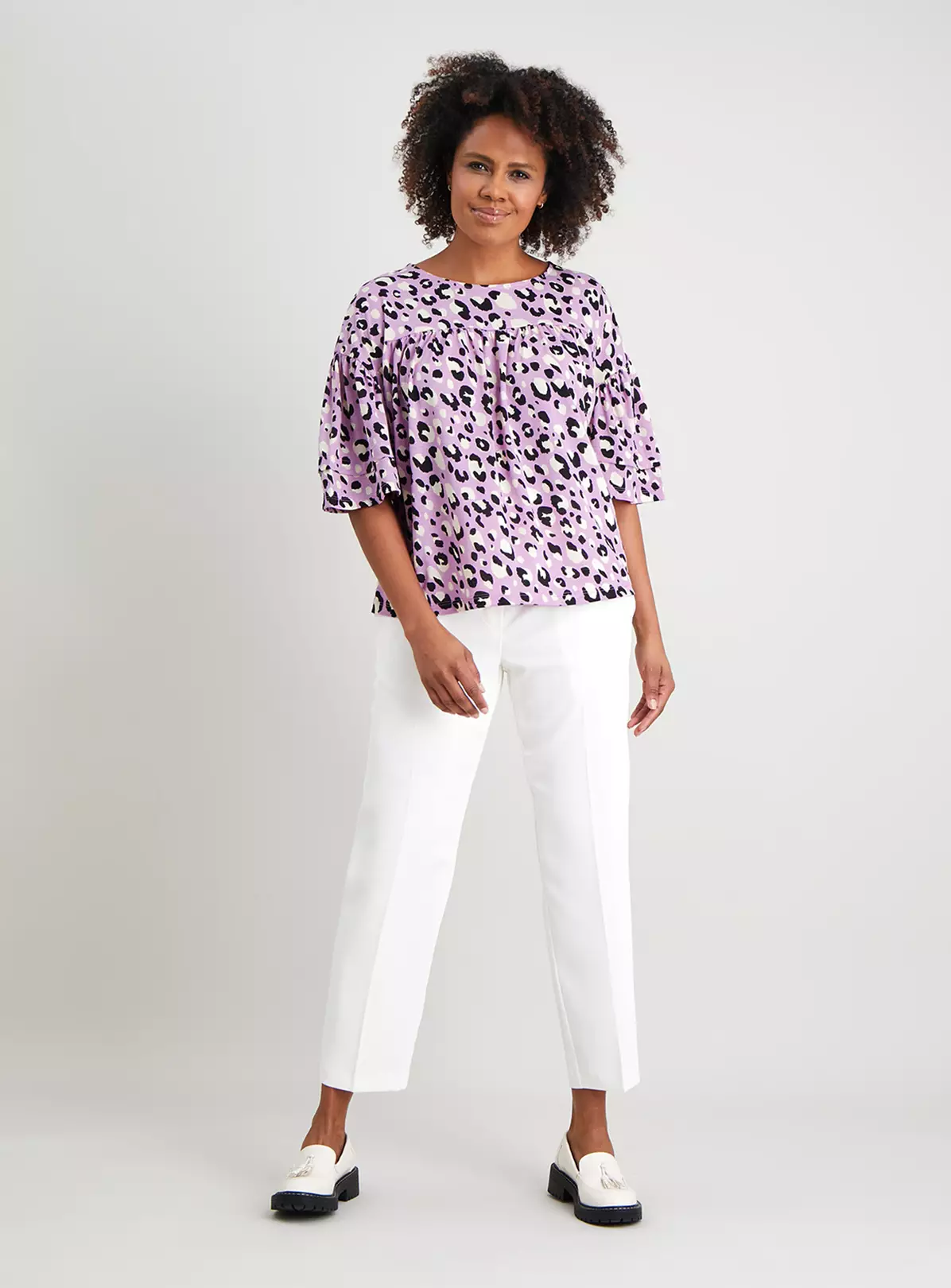 Lilac Leopard Print Swing Top - 12 3 Lilac Leopard Print Swing Top - 12 - Image 3