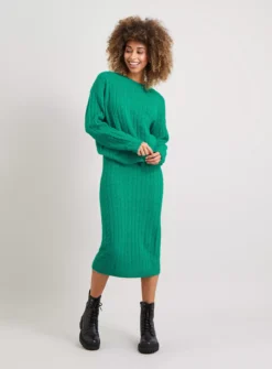 Green Knitted Coord Cable Skirt - 22 7 Green Knitted Coord Cable Skirt - 22 -Fit In Dress Sales tuc141256190 Green R Z002A