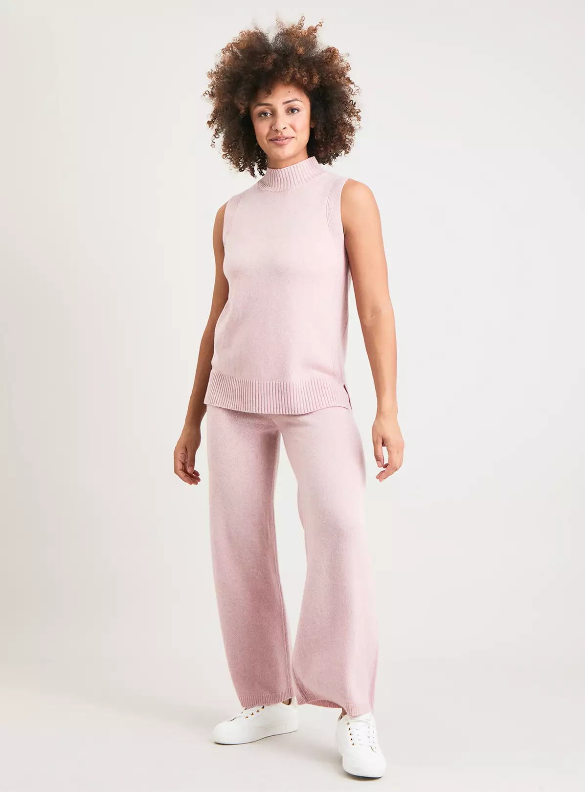 Pink High Neck Coord Knitted Vest Top With Wool - 16 4 Pink High Neck Coord Knitted Vest Top With Wool - 16 - Image 4