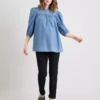 MATERNITY Blue Denim Blouse - 12