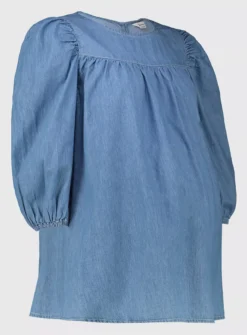 MATERNITY Blue Denim Blouse - 18 6 MATERNITY Blue Denim Blouse - 18 -Fit In Dress Sales tuc141399385 Mid20Denim R Z003A