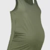 MATERNITY Active Khaki Racer Vest Top - 18