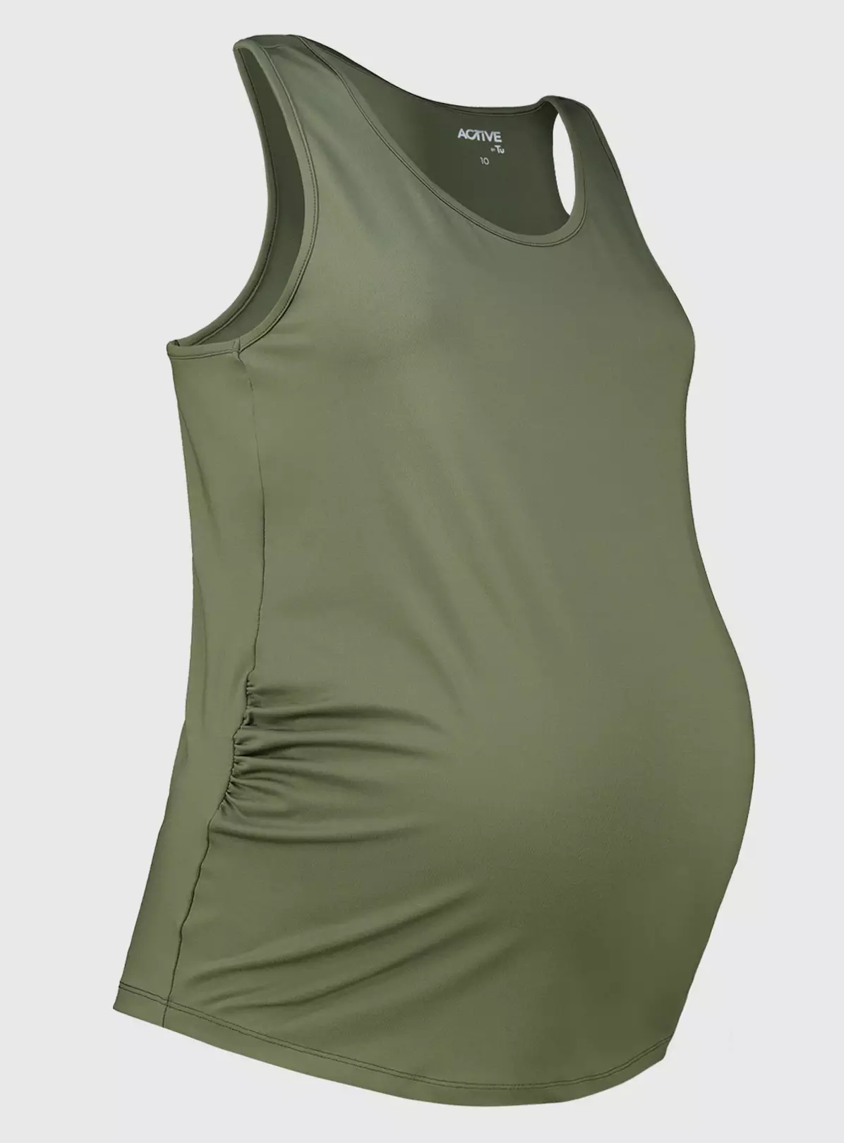 MATERNITY Active Khaki Racer Vest Top - 18 1 MATERNITY Active Khaki Racer Vest Top - 18