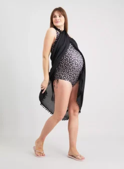 MATERNITY Leopard Print Swimsuit 16 -Fit In Dress Sales tuc141472301 Black R Z002A