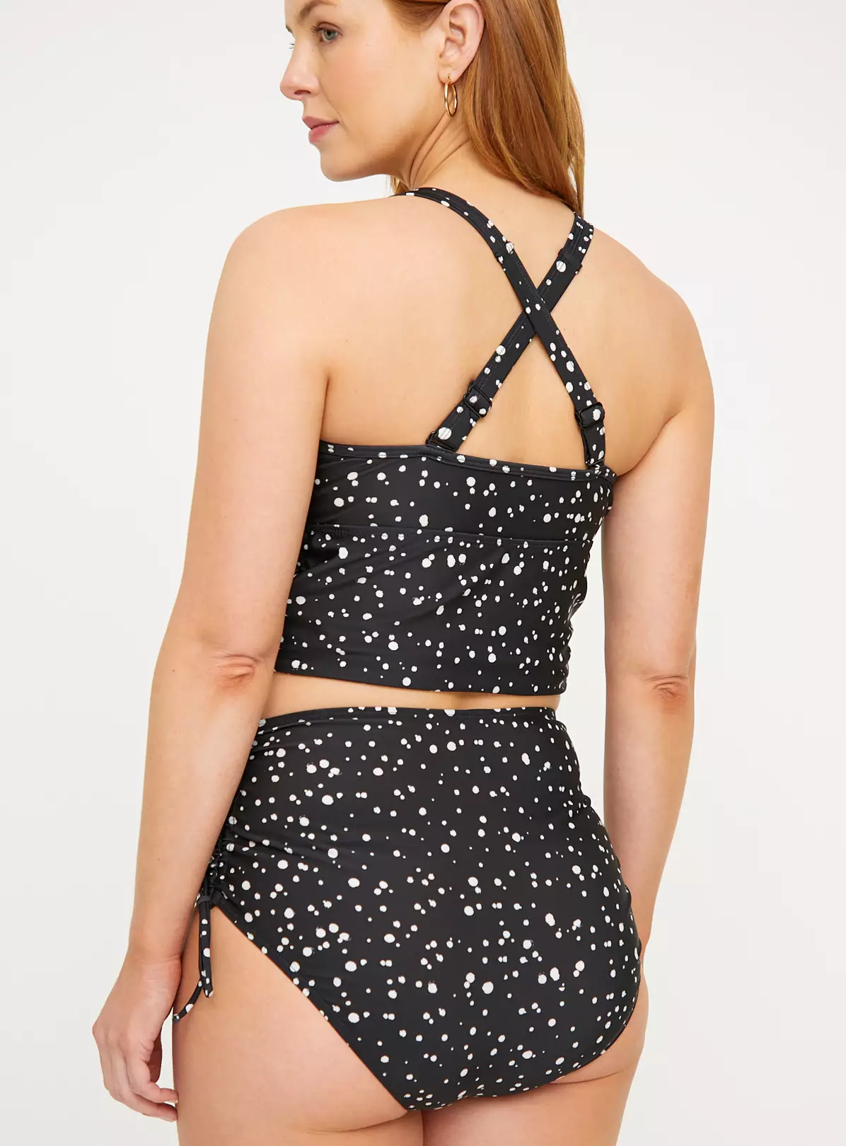 MATERNITY Black Polka Dot Tankini Bottoms 16 2 MATERNITY Black Polka Dot Tankini Bottoms 16 - Image 2