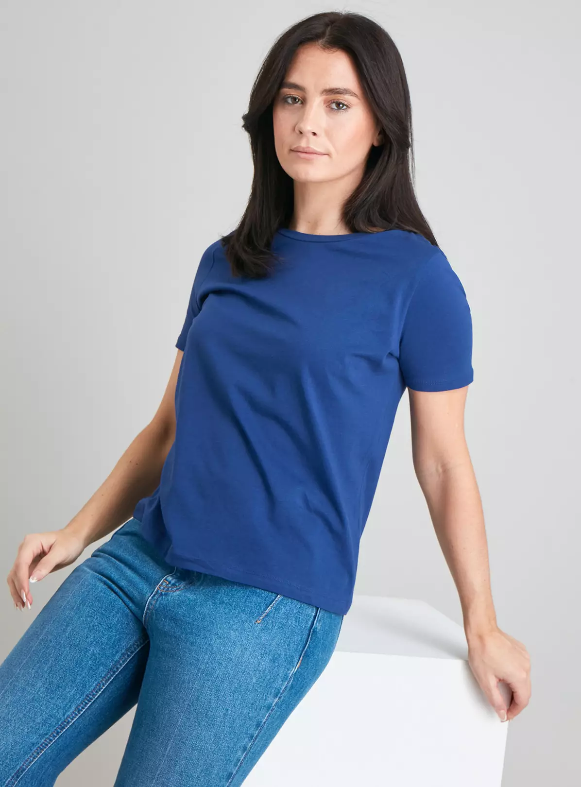 Navy Crew Neck Regular Fit T-Shirt - 16 3 Navy Crew Neck Regular Fit T-Shirt - 16 - Image 3