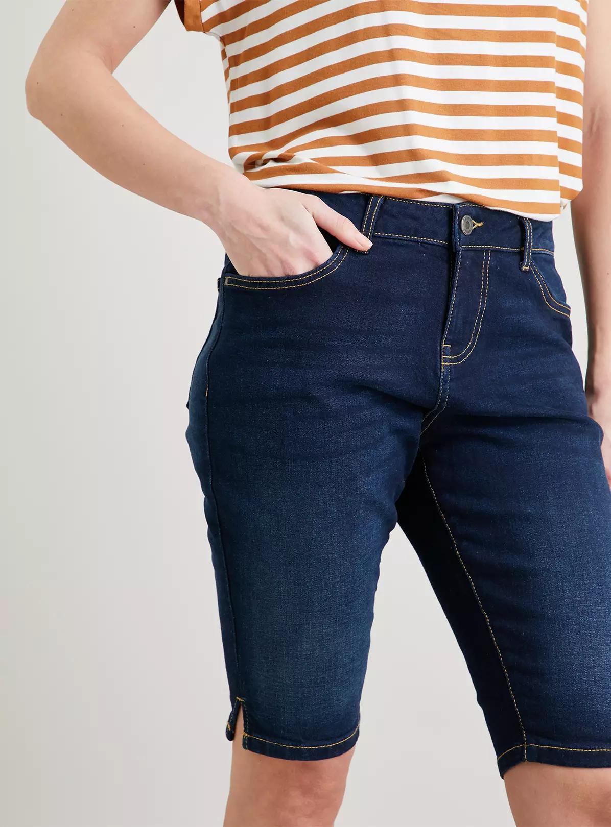 Dark Denim Bermuda Shorts 18 5 Dark Denim Bermuda Shorts 18 - Image 5