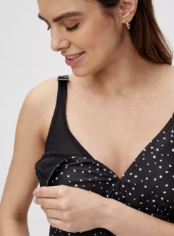 MAMALICIOUS Black Spot Maternity Swimsuit L