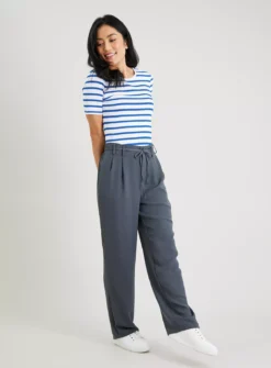 Blue & White Stripe Slim Fit T-Shirt - 22 7 Blue & White Stripe Slim Fit T-Shirt - 22 -Fit In Dress Sales tuc141794262 Multi20Coloured R Z002A