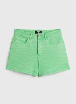 Lime Green Laser Print Mom Shorts - 24 -Fit In Dress Sales tuc141876567 Bright20Green R Z003A