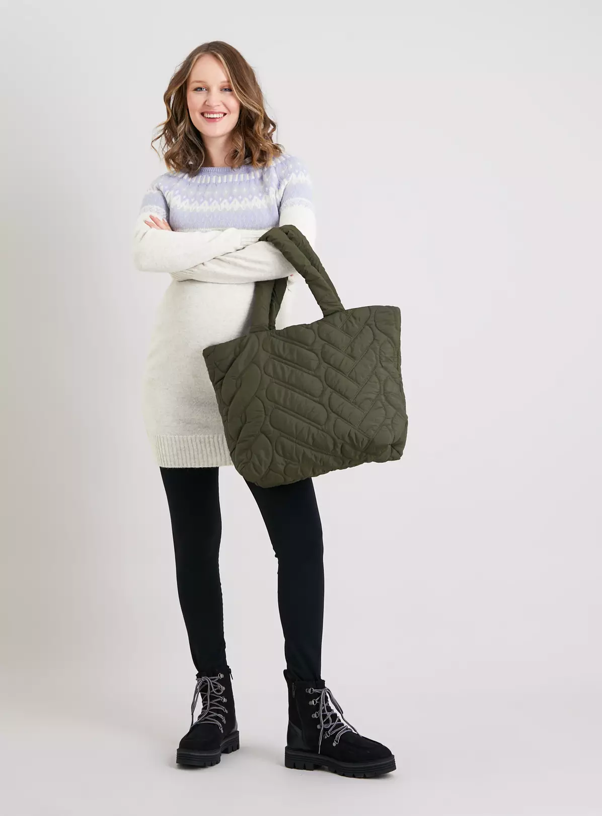 MATERNITY Cream Belted Fair Isle Tunic - 16 4 MATERNITY Cream Belted Fair Isle Tunic - 16 - Image 4