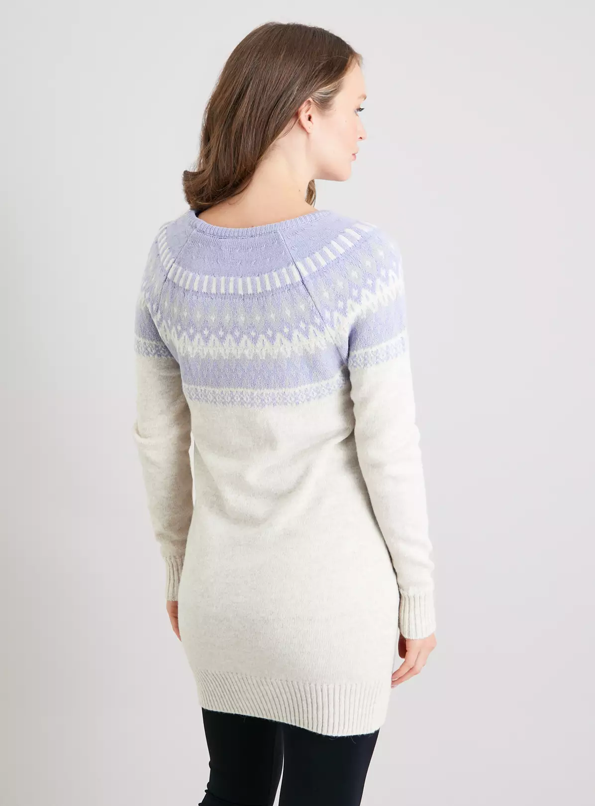 MATERNITY Cream Belted Fair Isle Tunic - 16 3 MATERNITY Cream Belted Fair Isle Tunic - 16 - Image 3