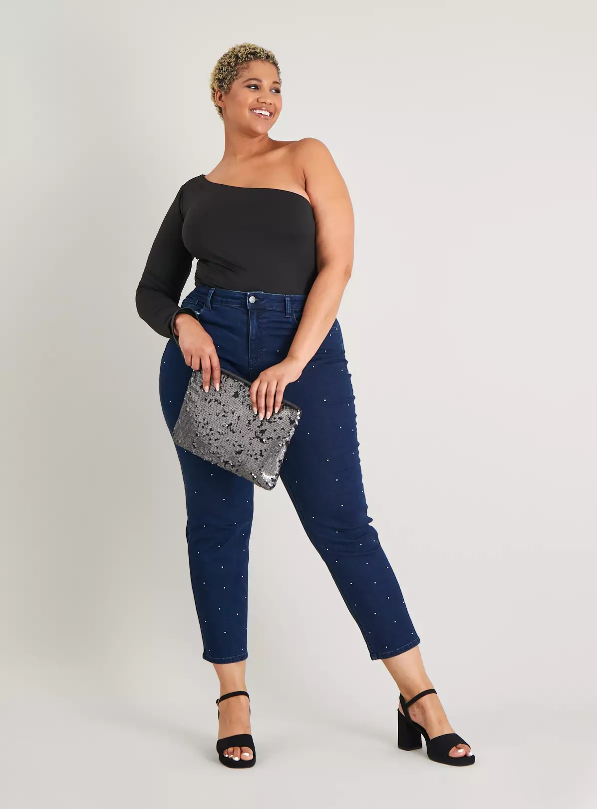 Black One Shoulder Bodysuit - 14 4 Black One Shoulder Bodysuit - 14 - Image 4