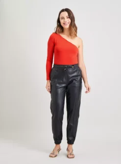 Red One Shoulder Bodysuit - 16 7 Red One Shoulder Bodysuit - 16 -Fit In Dress Sales tuc142023451 Red R Z002A