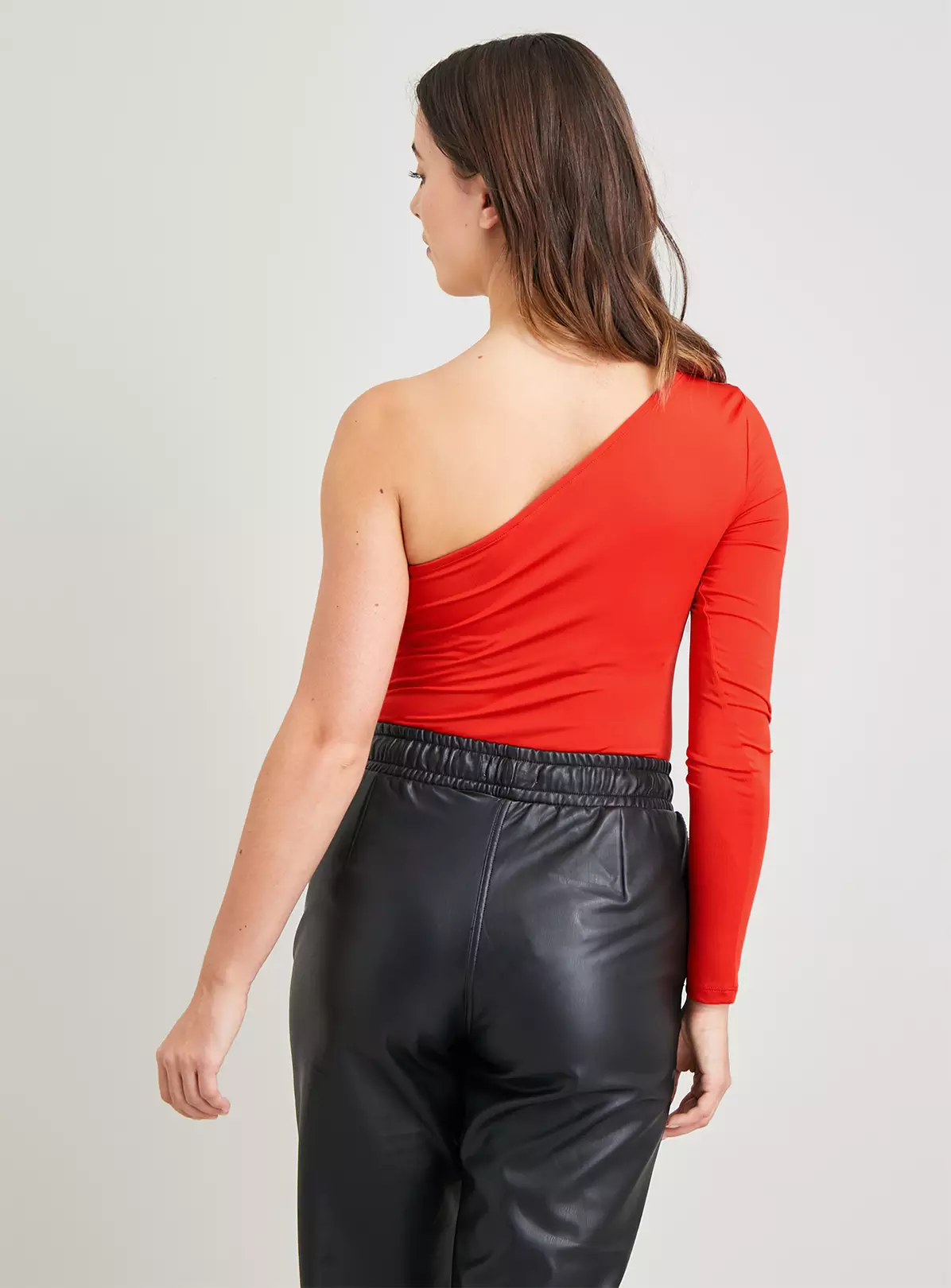 Red One Shoulder Bodysuit - 16 3 Red One Shoulder Bodysuit - 16 - Image 3