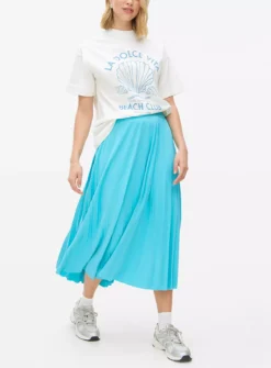 Blue Jersey Pleated Textured Skirt - 16 9 Blue Jersey Pleated Textured Skirt - 16 -Fit In Dress Sales tuc142054928 Blue R Z002A