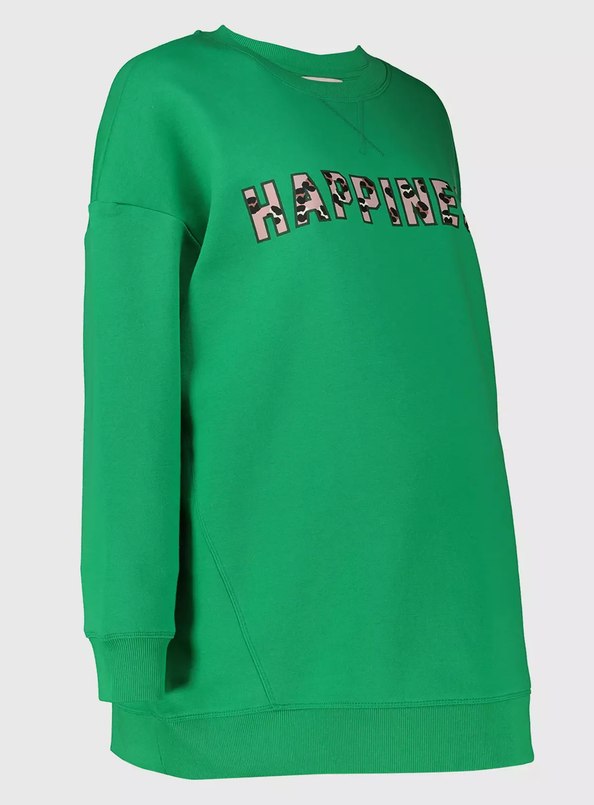 Green Happiness Slogan Sweatshirt - XXL 2 Green Happiness Slogan Sweatshirt - XXL - Image 2