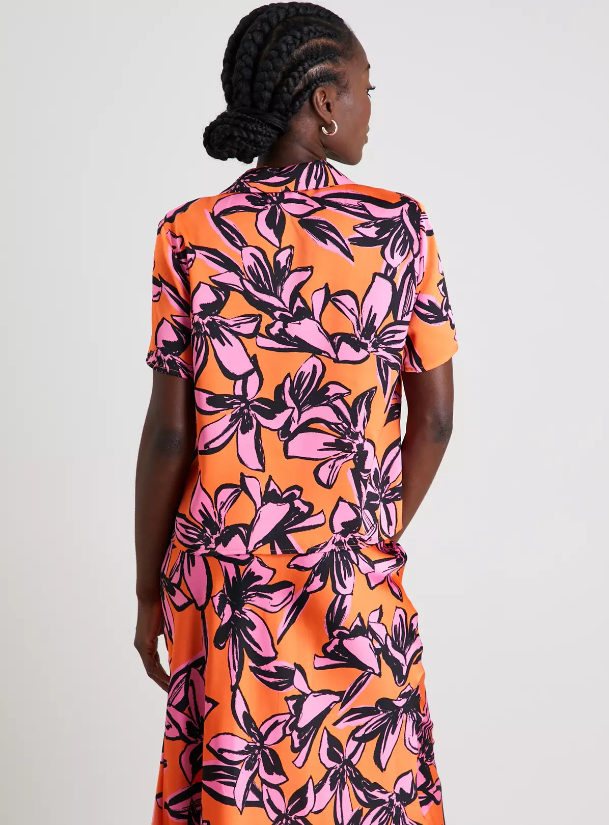 Orange Tropical Coord Shirt - 14 2 Orange Tropical Coord Shirt - 14 - Image 2