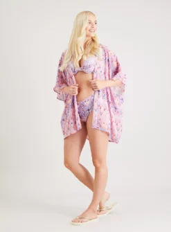 Lilac Aztec Print Shorts Bikini Bottoms 22