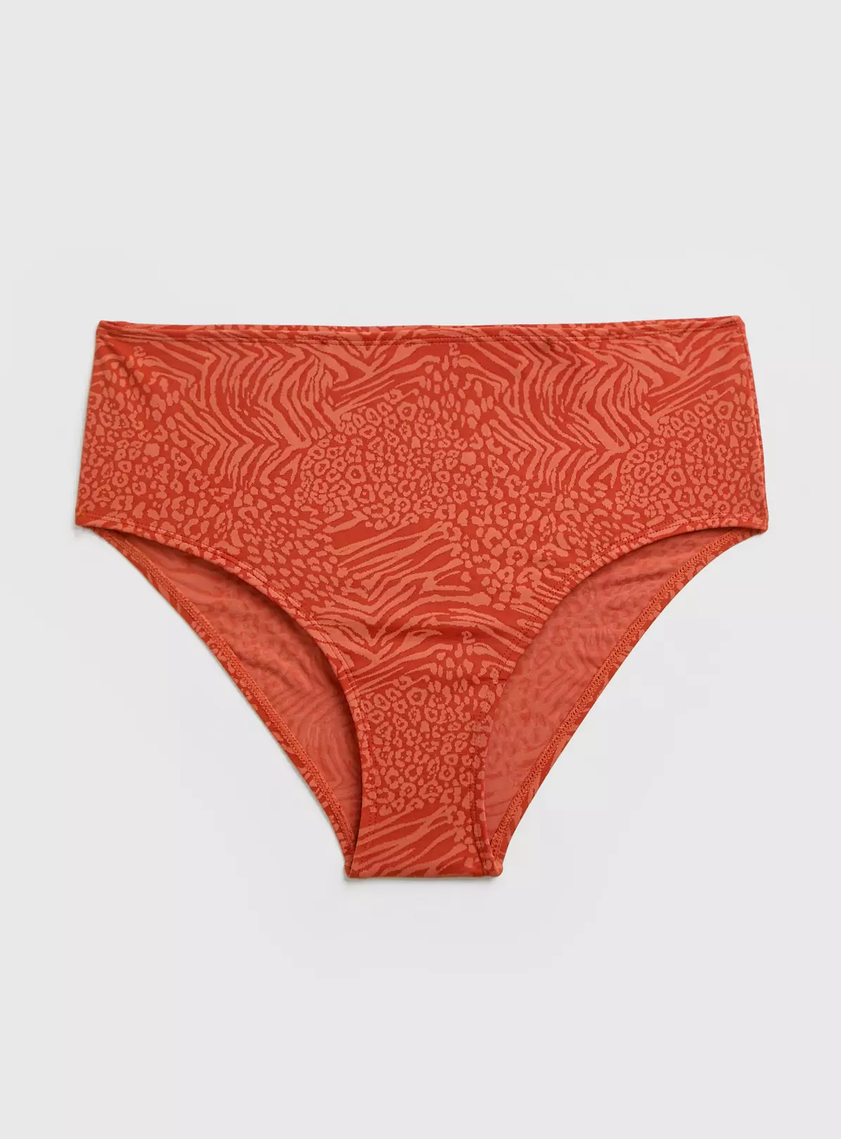 Red Textured Animal Print High Waisted Bikini Bottoms 20 3 Red Textured Animal Print High Waisted Bikini Bottoms 20 - Image 3