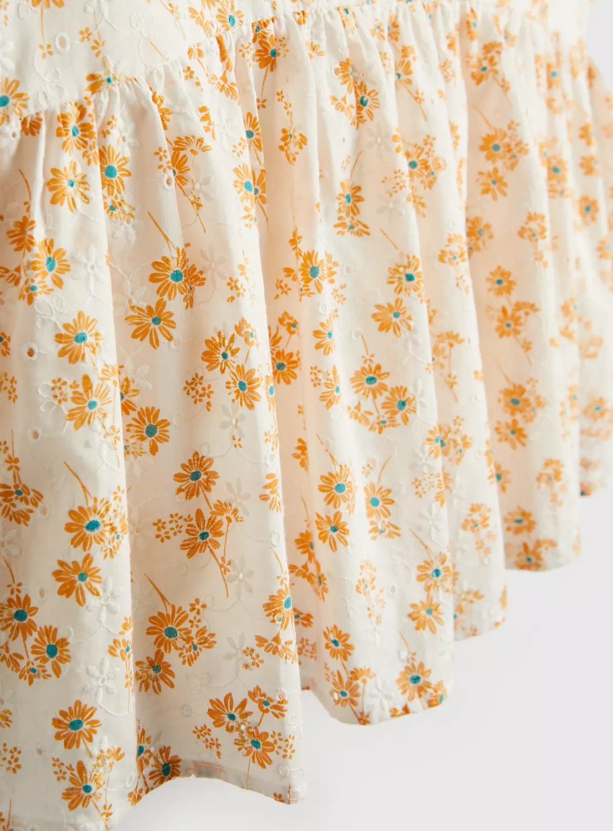 White & Orange Prairie Ruffle Skirt - 16 2 White & Orange Prairie Ruffle Skirt - 16 - Image 2