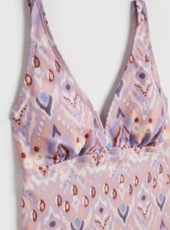 Lilac Aztec Print Tankini Top 8