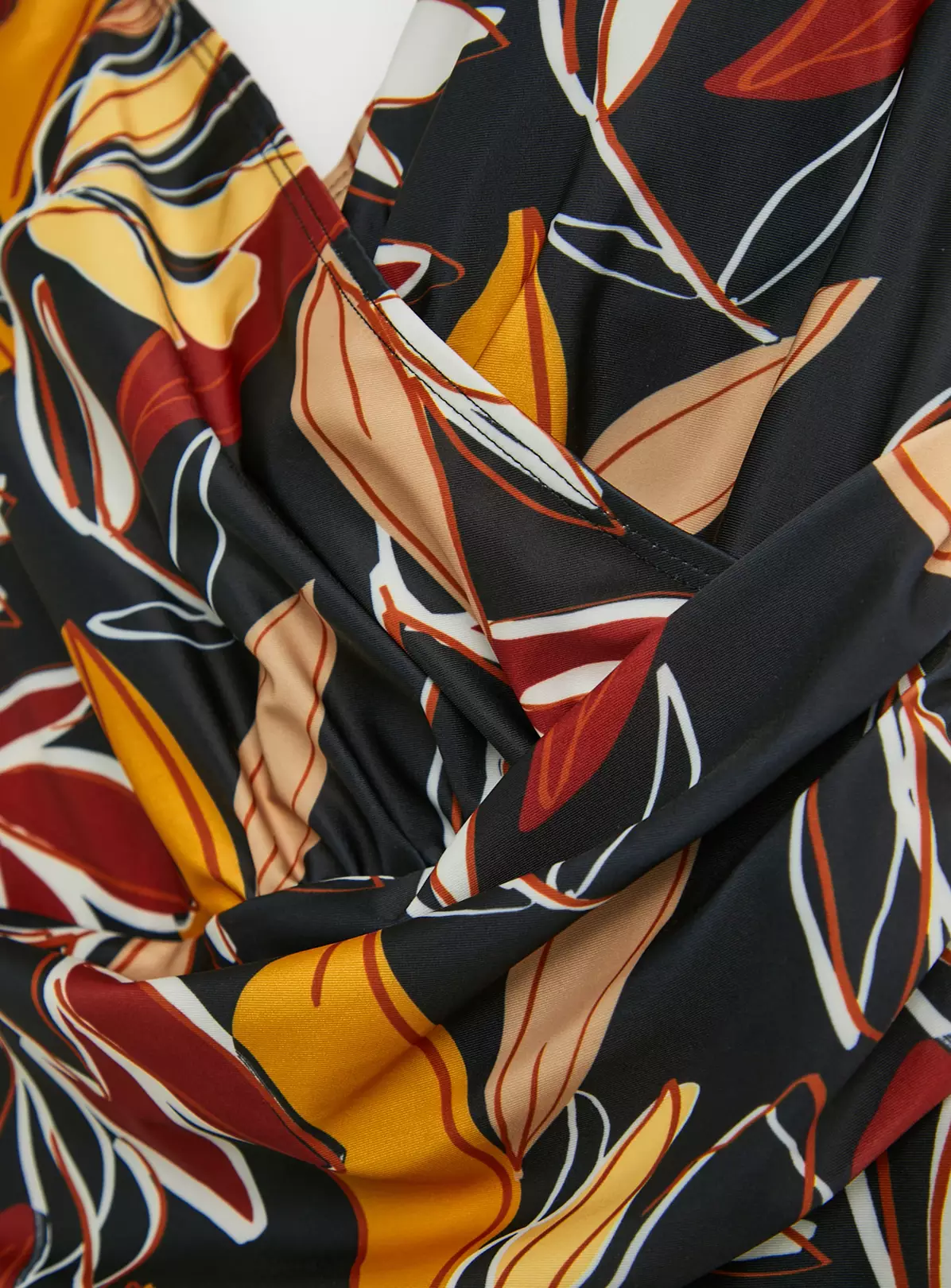 Leaf Print Asymmetric Panel Swimsuit 26 1 Leaf Print Asymmetric Panel Swimsuit 26