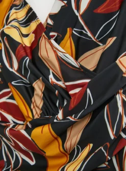 Leaf Print Asymmetric Panel Swimsuit 6