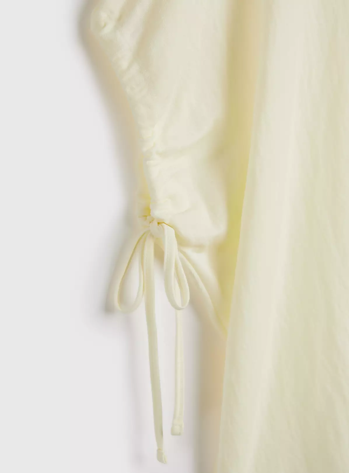 Cream Tie-Sleeve Relaxed Fit Pique Top - 16 3 Cream Tie-Sleeve Relaxed Fit Pique Top - 16 - Image 3