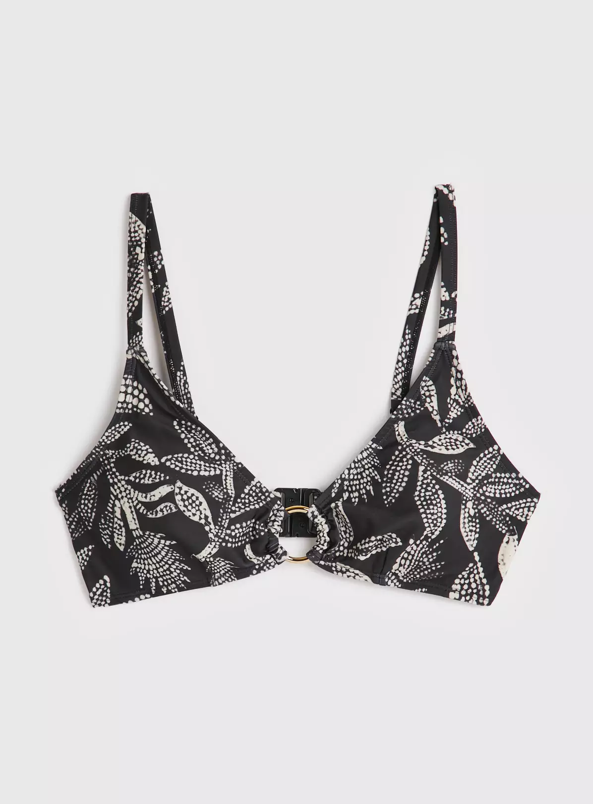 Mono Leaf Print Triangle Bikini Top 14 5 Mono Leaf Print Triangle Bikini Top 14 - Image 5
