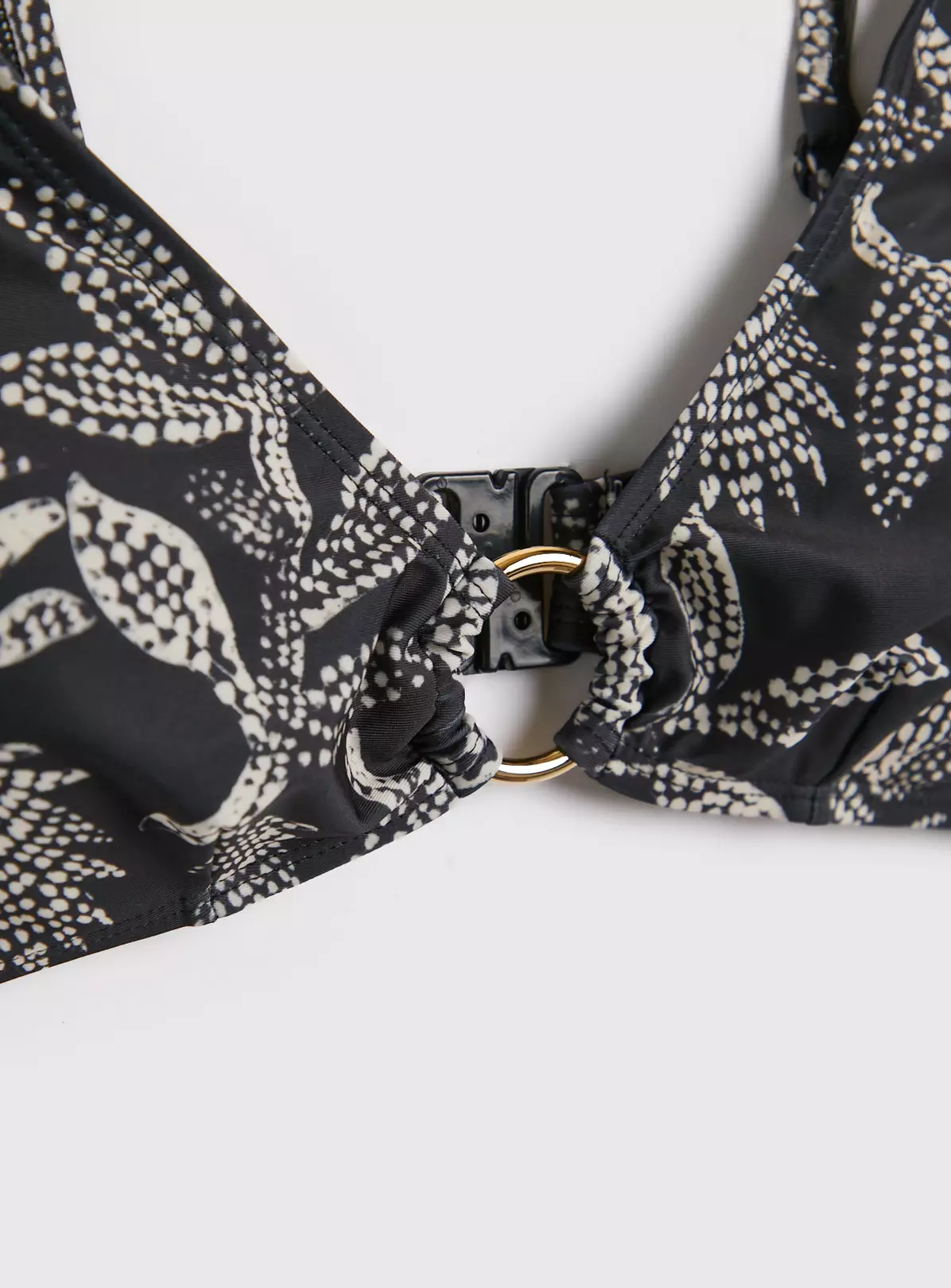 Mono Leaf Print Triangle Bikini Top 14 2 Mono Leaf Print Triangle Bikini Top 14 - Image 2