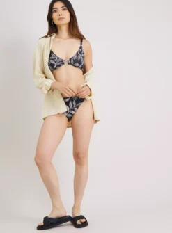 Mono Leaf Print Classic Bikini Bottoms 20