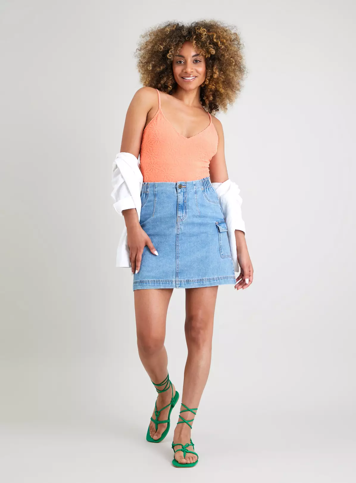 Orange Floral Towelling Swimsuit 26 5 Orange Floral Towelling Swimsuit 26 - Image 5