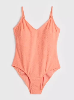 Orange Floral Towelling Swimsuit 26 7 Orange Floral Towelling Swimsuit 26 -Fit In Dress Sales tuc142167949 Orange R Z003A