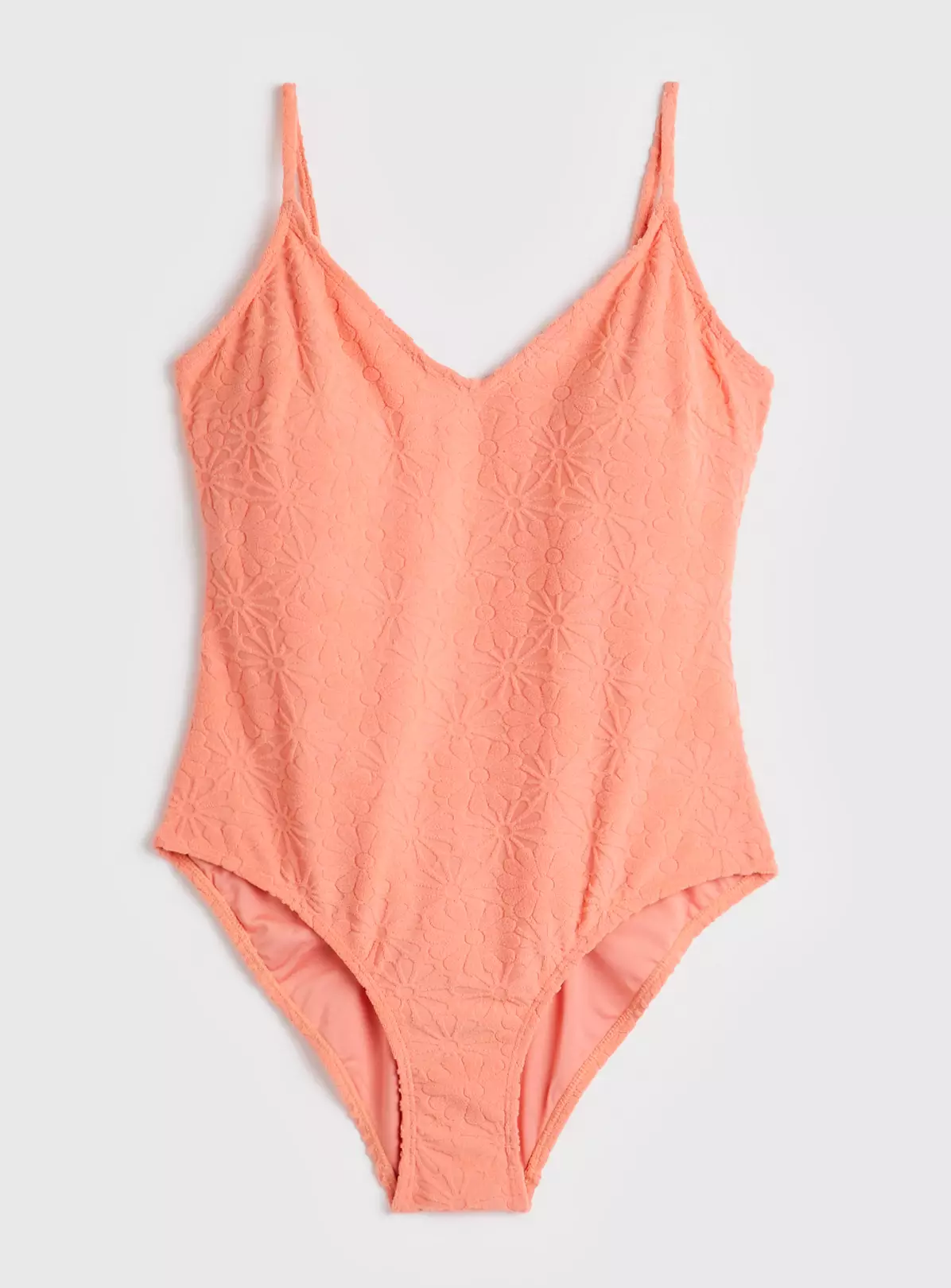 Orange Floral Towelling Swimsuit 26 3 Orange Floral Towelling Swimsuit 26 - Image 3