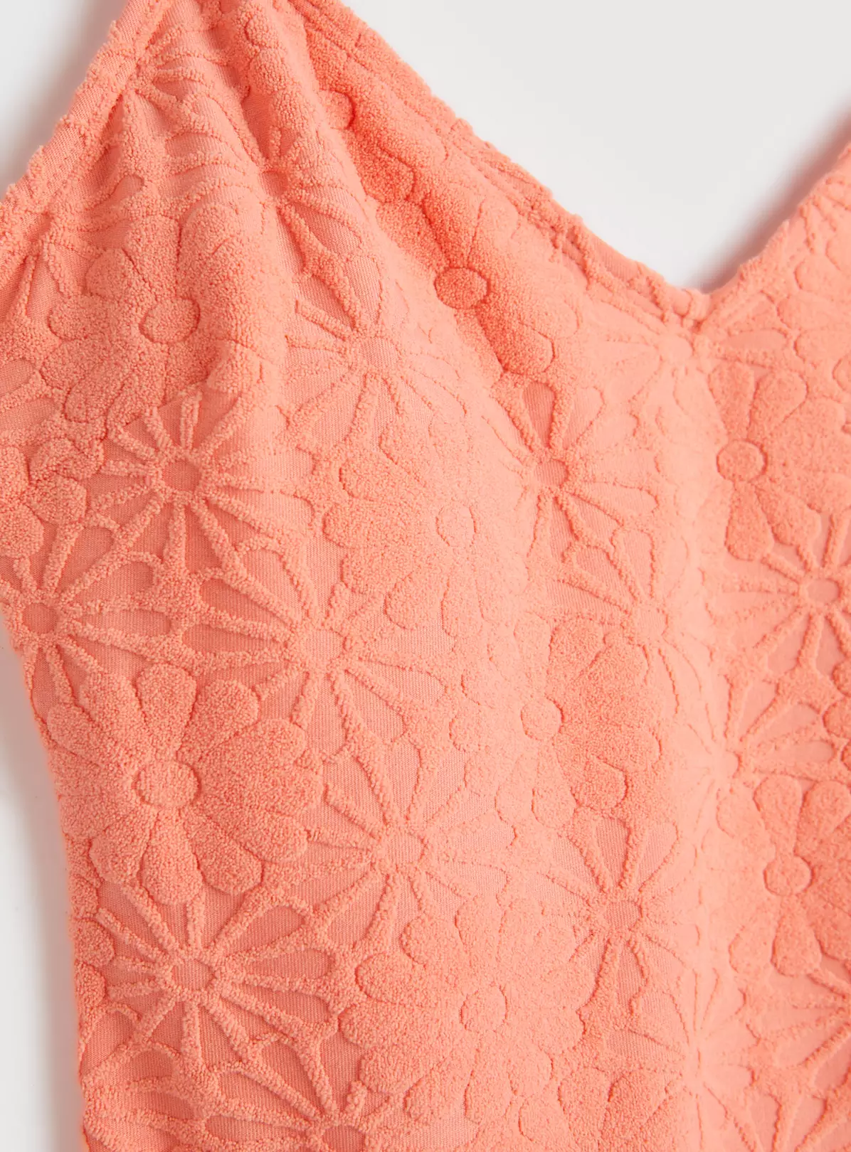 Orange Floral Towelling Swimsuit 26 4 Orange Floral Towelling Swimsuit 26 - Image 4