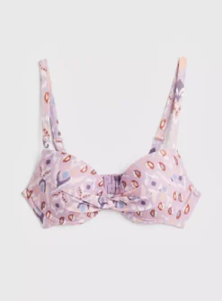 Lilac Aztec Print Moulded Cup Plunge Bikini Top - 38C -Fit In Dress Sales tuc142202361 Multi20Coloured R Z003A