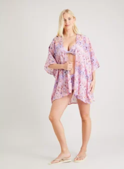Lilac Aztec Print Kimono Cover Up XL -Fit In Dress Sales tuc142205896 Multi20Coloured R Z002A