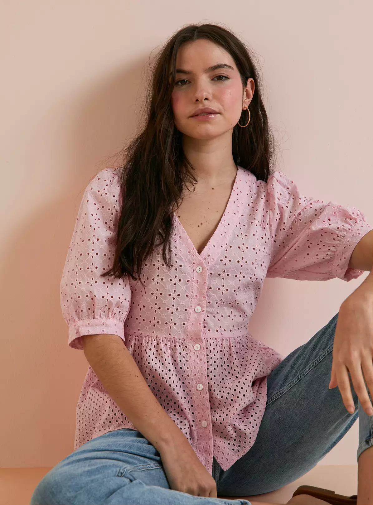 Everbelle Patched Broderie Top 12 2 Everbelle Patched Broderie Top 12 - Image 2