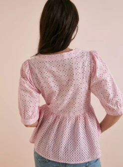 Everbelle Patched Broderie Top 12 6 Everbelle Patched Broderie Top 12 -Fit In Dress Sales tuc142226099 Lilac R Z004A