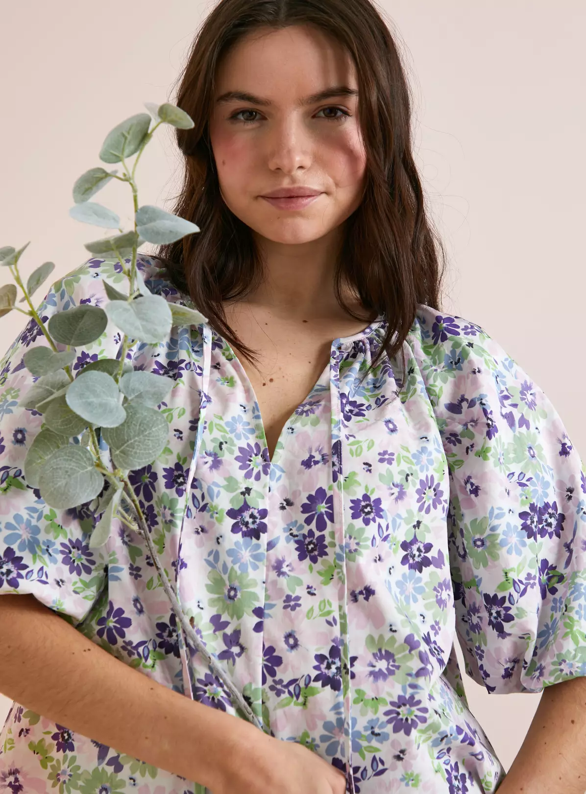 Everbelle Floral Bloom Poplin Blouse - 18 1 Everbelle Floral Bloom Poplin Blouse - 18
