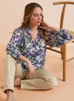 Everbelle Floral Bloom Chiffon Blouse - 18 7 Everbelle Floral Bloom Chiffon Blouse - 18 -Fit In Dress Sales tuc142231251 Multi20Coloured R Z001A